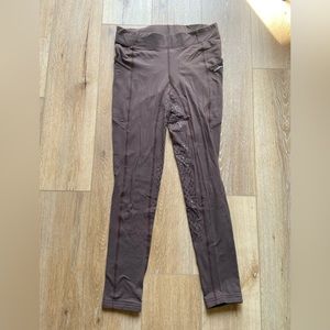 Kerrits Ice Fil Full Seat Tech Tight - Leather. Women’s large.